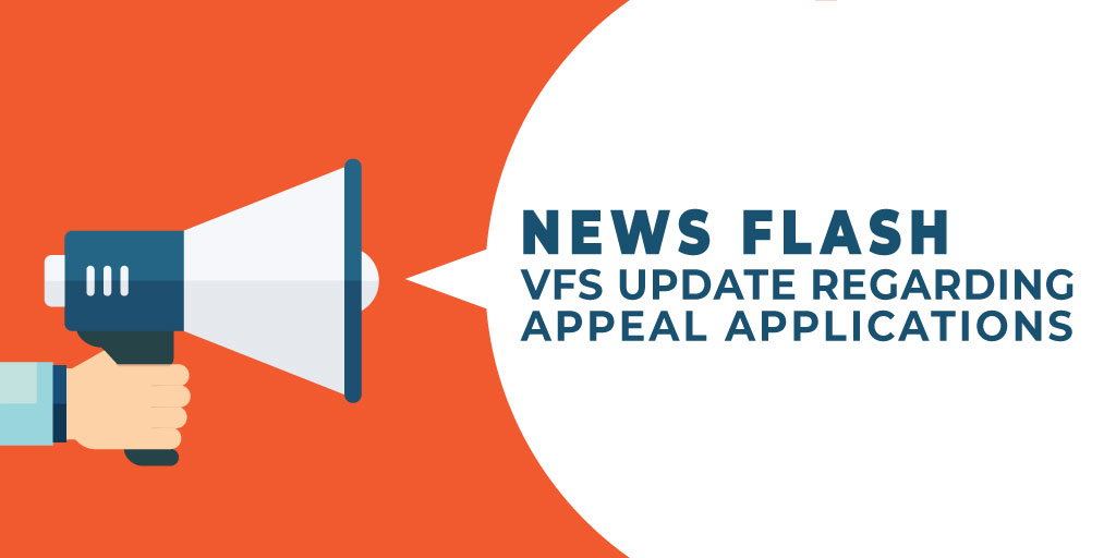 VFS update regarding appeal applications